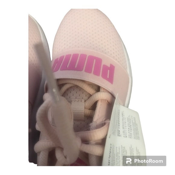 PUMA Girl’s Kids Pink White Running Shoes Sneakers - Size 3 - Picture 4 of 6